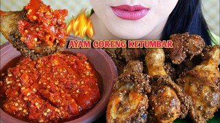 ASMR AYAM GORENG KETUMBAR DAN SAMBEL SECOBEK | EATING SOUNDS