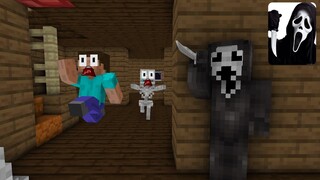 Monster School : GHOSTFACE SCREAM HORROR CHALLENGE - Minecraft Animation