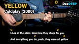 Yellow - Coldplay (2000) Easy Guitar Chords Tutorial with Lyrics