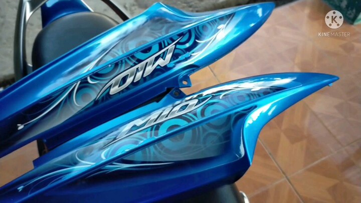 Mio Smile,,, timpa biru candi. #restoration #mio #miosporty #belajarbengkelborneo #belajarcat