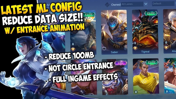How to Reduce ML Storage | ML Config Reduce Data (Not Circle Entrance Animation) - Mobile Legends
