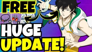 FREE YUNO, FREE SUMMONS & SO MUCH MORE!! - HUGE UPDATE! [Black Clover Mobile]