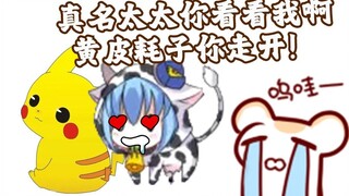 Hamster: Why does that yellow mouse always stand between me and Mrs. Zhenming!