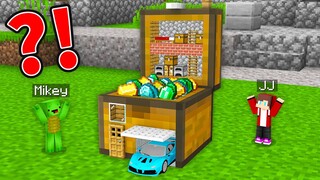 Mikey and JJ Built The BEST HOUSE INSIDE A CHEST in Minecraft (Maizen)