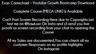 Evan Carmichael Course Youtube Growth Bootcamp Download