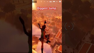 Biggest Jump in Fortnite #shorts #laracroft #jump #fortnite