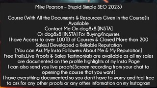 Mike Pearson – Stupid Simple SEO 2023 Course Download