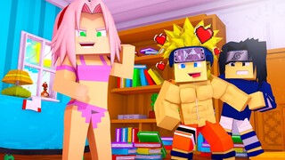 SASUKE VIU O NARUTO ESPIANDO A SAKURA TROCANDO DE ROUPA E FICOU MUITO BRAVO NO MINECRAFT