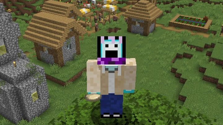 AKU LEDAKIN DESA VILLAGER PAKE TELOR!!! #shorts