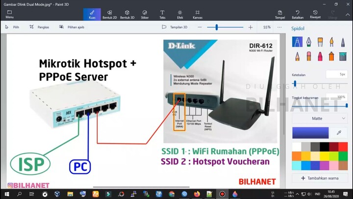 01. Setting D-Link DIR-612 WiFi Rumahan (PPPoE) dan Hotspot Voucher Sekaligus