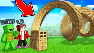 JJ and Mikey Found a NEW LONGEST SPIRAL DOOR in Minecraft Maizen!