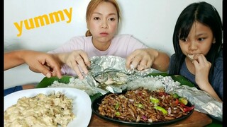 FILIPINO FOOD/SISIG ISAW NG M   ANOK,LENGUA AT STEAM TILAPIA