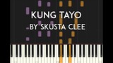 Kung Tayo by Skusta Clee Synthesia piano tutorial with sheet music