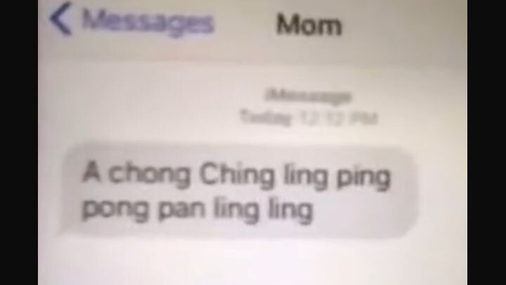 a Chong ching ling ping pong pan ling ling 🤣🤣