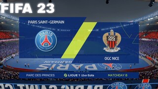 FIFA 23 - Paris Saint Germain vs OGC Nice @ Parc Des Princes | LIGUE 1 DAY 8 PREDICTION |GAMEPLAY 4K