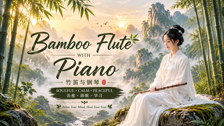 山雾竹林中的竹笛钢琴 | 雨中治愈·助眠·学习音乐20分钟 | Bamboo Flute with Piano | SSI LOFT