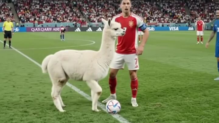 Alpaca on the Field during live match 😱