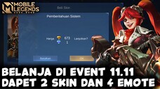 BELANJA SKIN PAKE DIAMOND KUNING DI EVENT 11.11 MEGA SALE | MOBILE LEGENDS BANG BANG