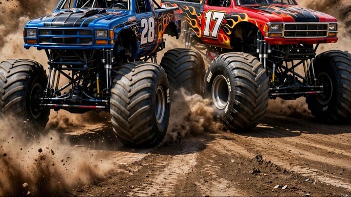 The CLOSEST Battle Ever?! 😱 #MonsterJam #MonsterTrucks