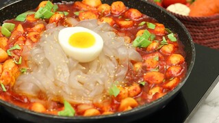 Cách Làm Bánh Tokbokki Mì Thủy Tinh Mới Lạ, Dai Giòn Sần Sật Ăn Cực Mê | Feedy Món Ăn Ngon