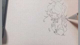 วาดภาพ (ไม่มีฉบับร่าง) วันนี้น่ารักสุด ๆ ไปเลย