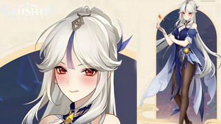 วาดรูป Ning Guang ตัวละครจากเกม Genshin Impact  