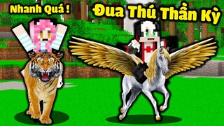 MỀU THỬ THÁCH 24 GIỜ THAM GIA CUỘC ĐUA THÚ CƯNG TRONG MINECRAFT*REDHOOD CÓ THÚ CƯỠI LÀ KỲ LÂN MCPE