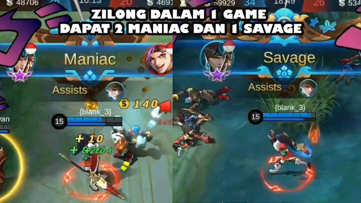 zilong jungle jaman old dalam 1 game dapet 1 maniac dan 1 savage
