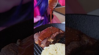 Ai Hoshino | TRYING THE BIGGS TEX-MEX BBQ RIBS #shorts