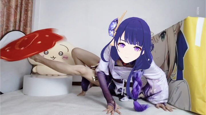 Doing push-ups while spinning a ribbon with your feet