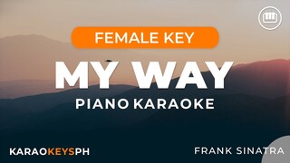 My Way - Frank Sinatra (Female Key - Piano Karaoke)