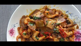 tép ram thịt ba rọi món chay