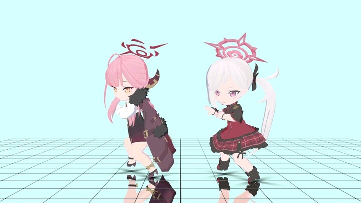 【MMD x Blue Archive】Light yellow ムツキ/Riku Bachama Ara- Childish War 【Model DL】