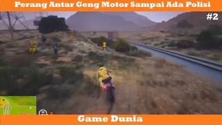 Perang antar geng motor sampe ada pak polisi yang ngejer !!!