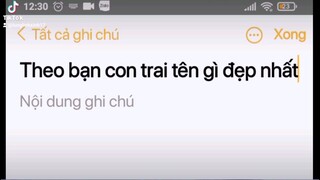 con trai tên gì đẹp đây các bạn