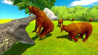 GRIZZLY BEARS ATTACK FROM DEN