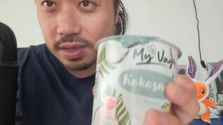 ASMR COCONUT YOGHURT  (EATING SOUNDS, AIR TRACING & FINGER LICK)
