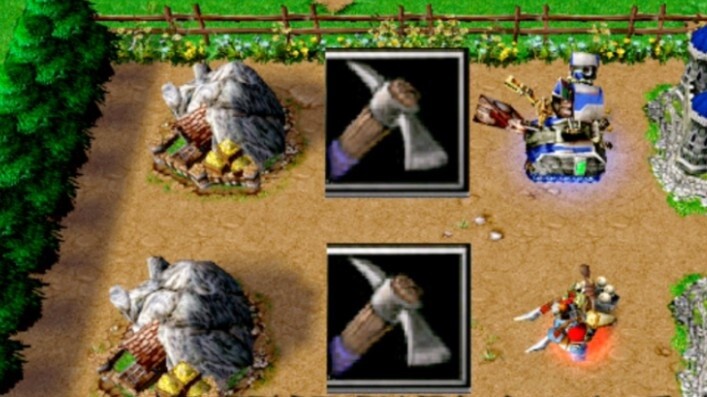 In "Warcraft 3", if all the heroes learned how to mine, who could dig up the gold mines first than T