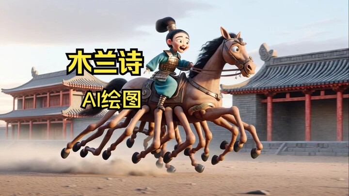 ภาพวาด AI กับบทกวีมู่หลาน: ฮัวมู่หลานคนนี้ช่างน่าชมจริงๆ!