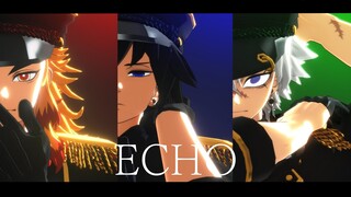 【鬼滅のMMD】ECHO【煉獄杏寿郎・冨岡義勇・不死川実弥】