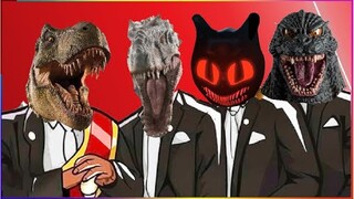T-REX & INDOMINUS REX & CARTOON CAT & GODZILLA - Coffin Dance X Baby Shark COVER