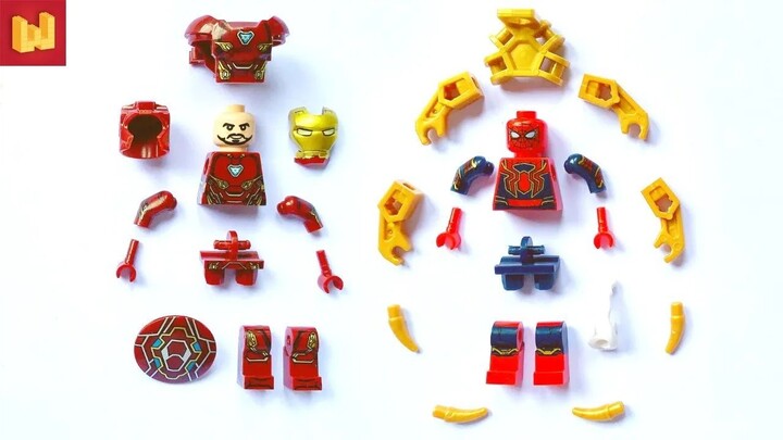 LEGO Iron Man dan Spiderman (Iron Spider)