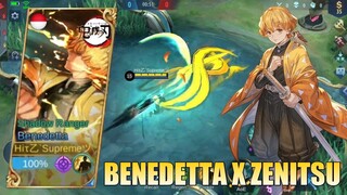 BENEDETTA SKIN SCRIPT AS ZENITSU AGATSUMA - MOBILE LEGENDS