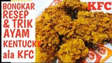 RESEP & TRICK MUDAH AYAM KENTUCKY ala KFC DI JAMIN KRITING || HANYA 1X PENEPUNGAN LANGSUNG KRITING