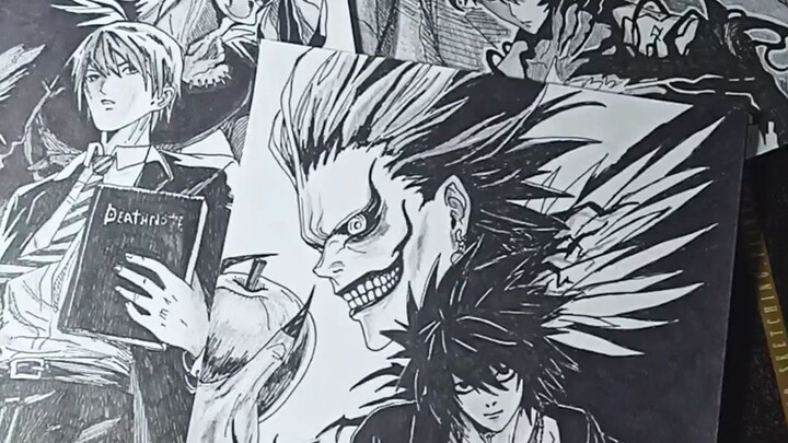 speed drawing ryuk dari deathnote