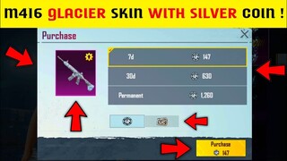 m4 Glacier With Silver Coin 😳 How to get Free m416 Glacier Skin in Bgmi | How to get Free m4 glacier