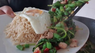 ผัดกระเพราไข่ดาวเผ็ดๆStir Fried  Basil with Pork & Fried Egg เพจน้ำปลาร้าตราครัวออลแลนด์