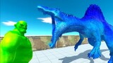 BLUE SPINOSAURS COLORED DEATH RUN