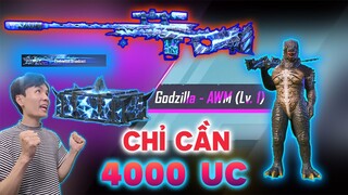 [PUBG Mobile] Siêu May Mắn | Chỉ Với 4000 UC Tacaz Đã Mở Ra AWM GODZILLA