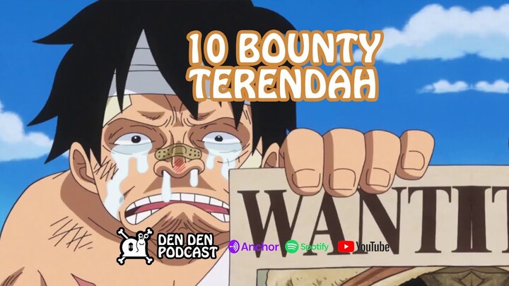 10 Nilai Buronan Terendah di One Piece | Podcast Indonesia